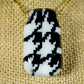 Black and White Houndstooth Pendant