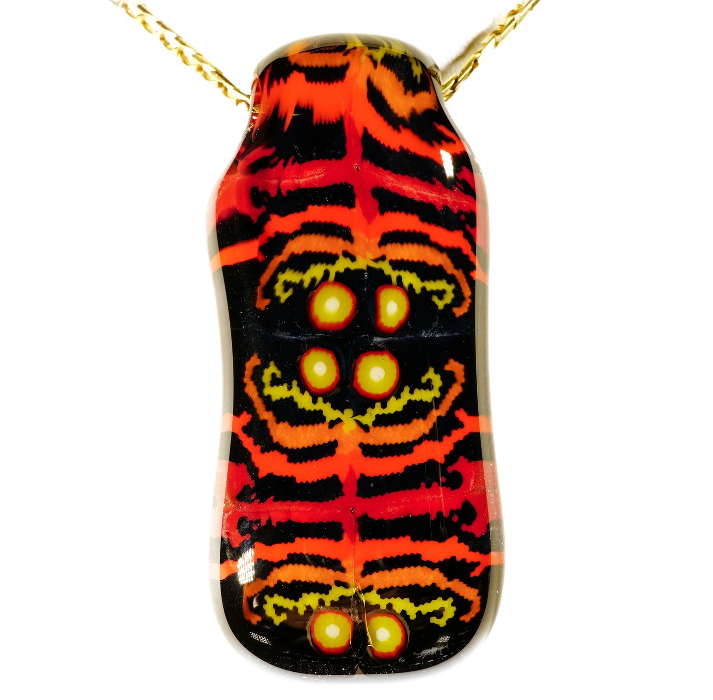 UV Red and Black Mosaic Pendant