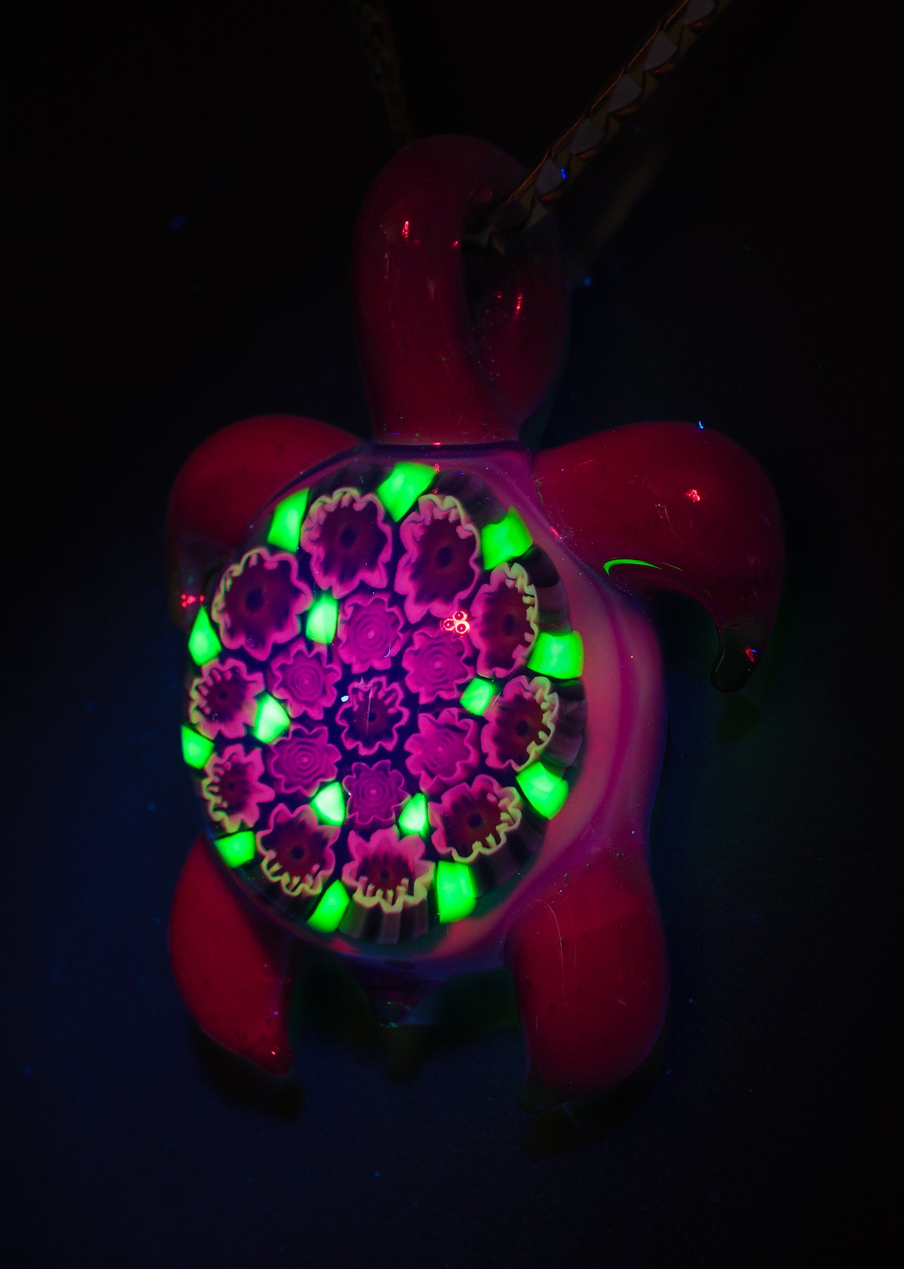 UV Murrine Turtle Pendant