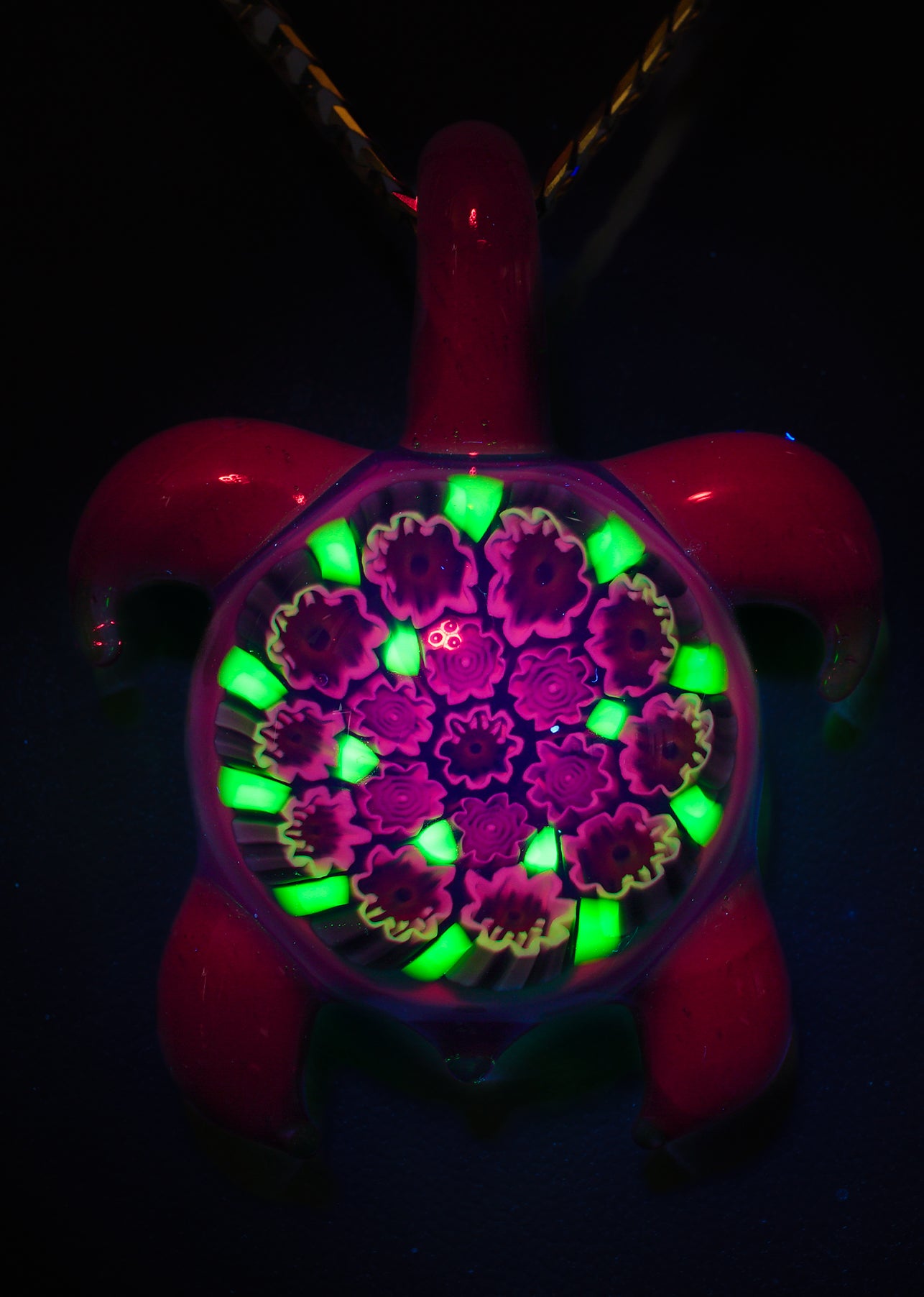 UV Murrine Turtle Pendant