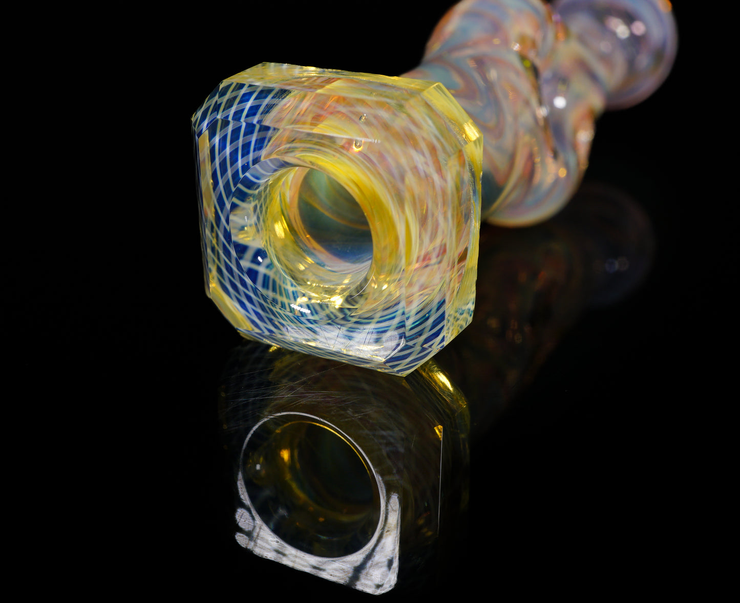 Faceted Fume Donut Joint Holder