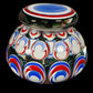 Blue and Red Dot Stack Dichro Paper Weight