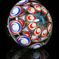 Blue and Red Dot Stack Dichro Paper Weight