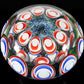 Blue and Red Dot Stack Dichro Paper Weight