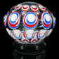 Blue and Red Dot Stack Dichro Paper Weight