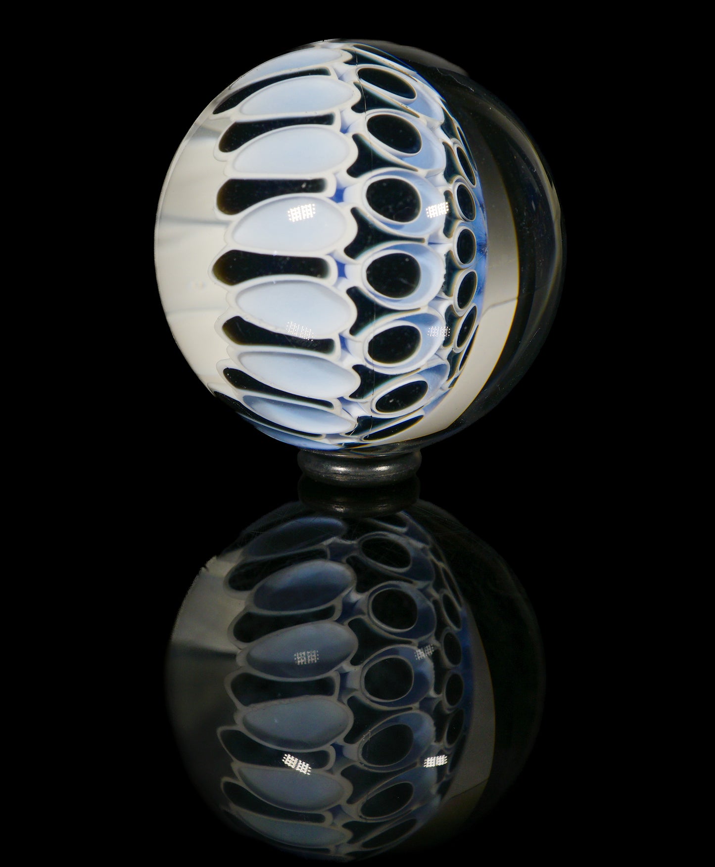 Black and Blue Dotstack Slurper Marble (24mm)