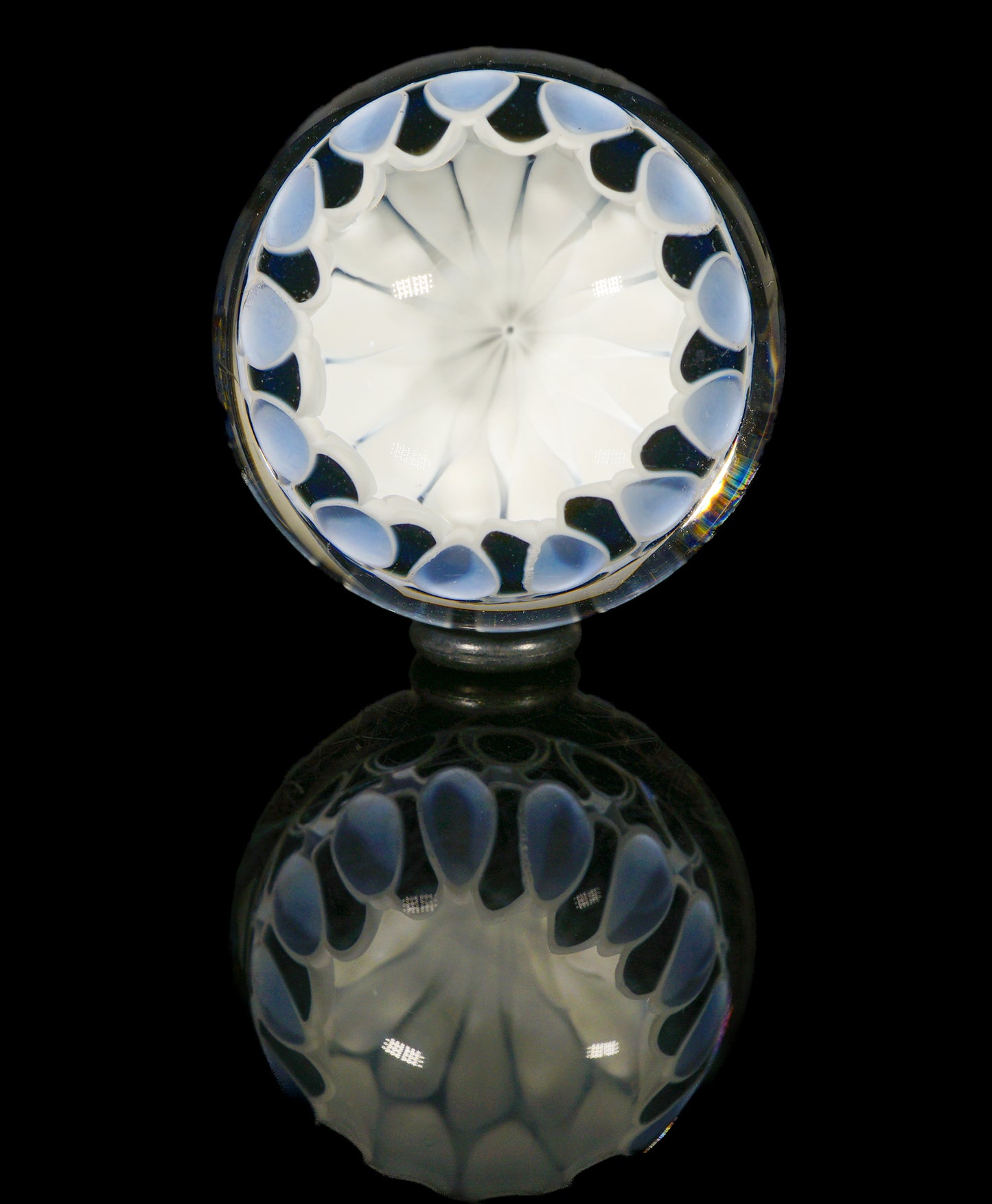 Black and Blue Dotstack Slurper Marble (24mm)