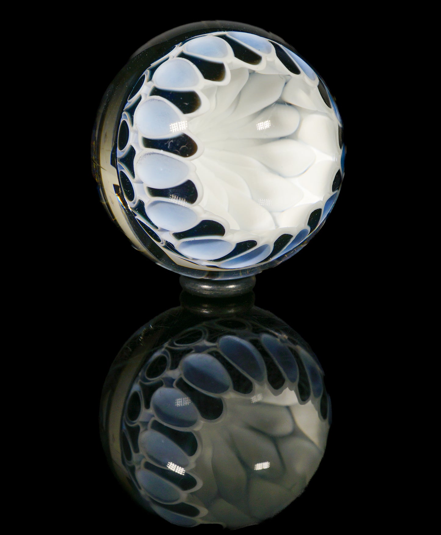 Black and Blue Dotstack Slurper Marble (24mm)