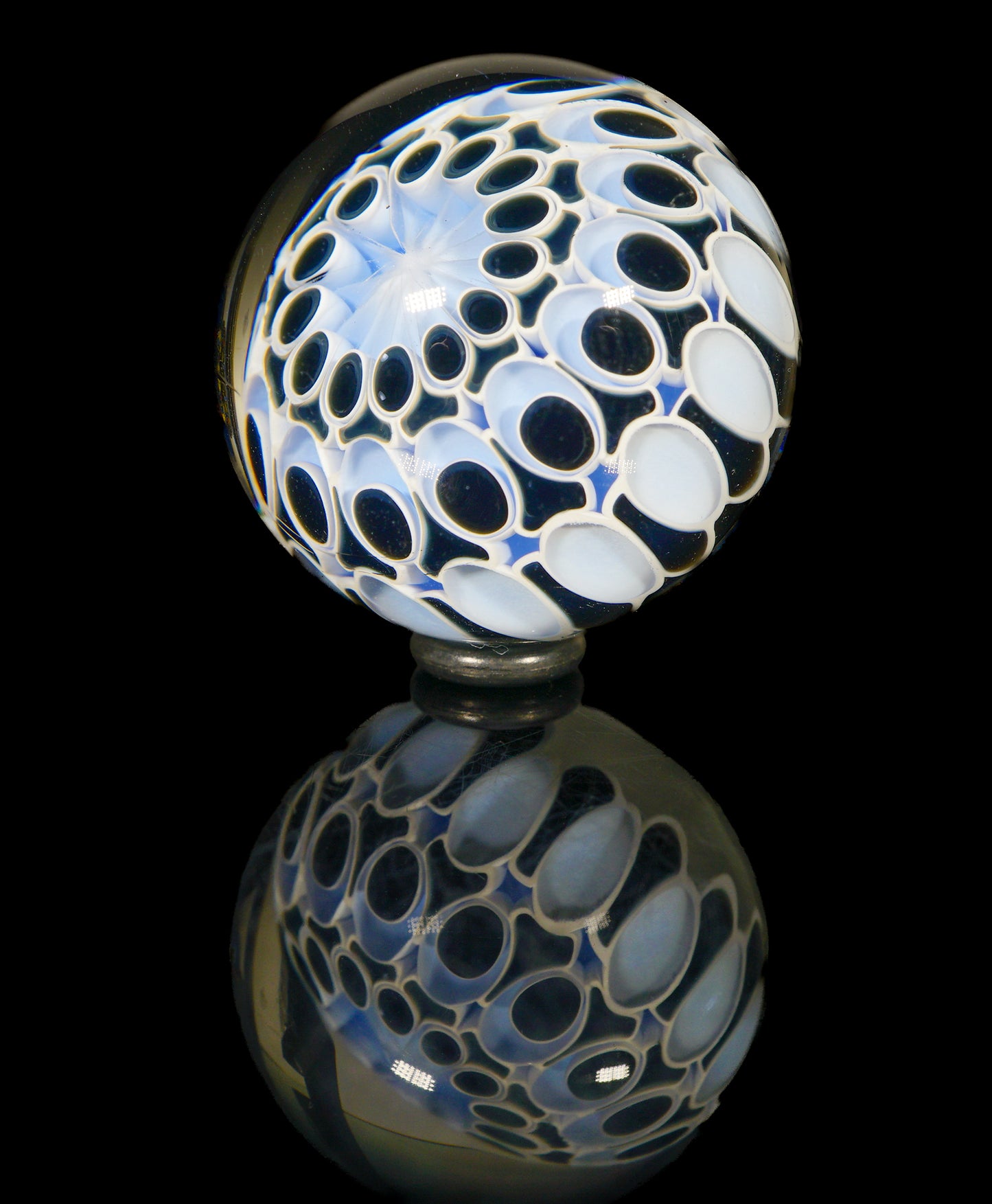 Black and Blue Dotstack Slurper Marble (24mm)