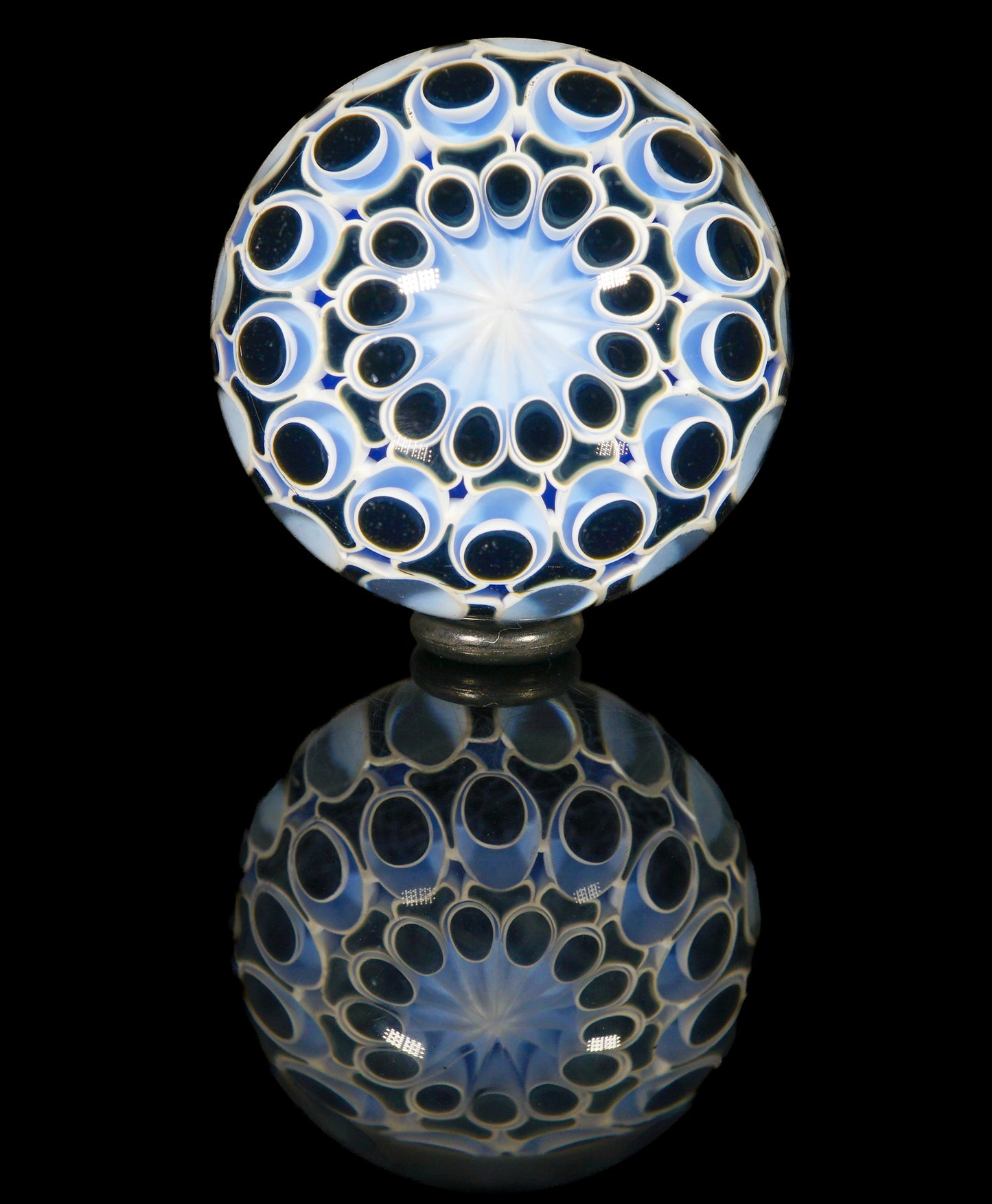 Black and Blue Dotstack Slurper Marble (24mm)