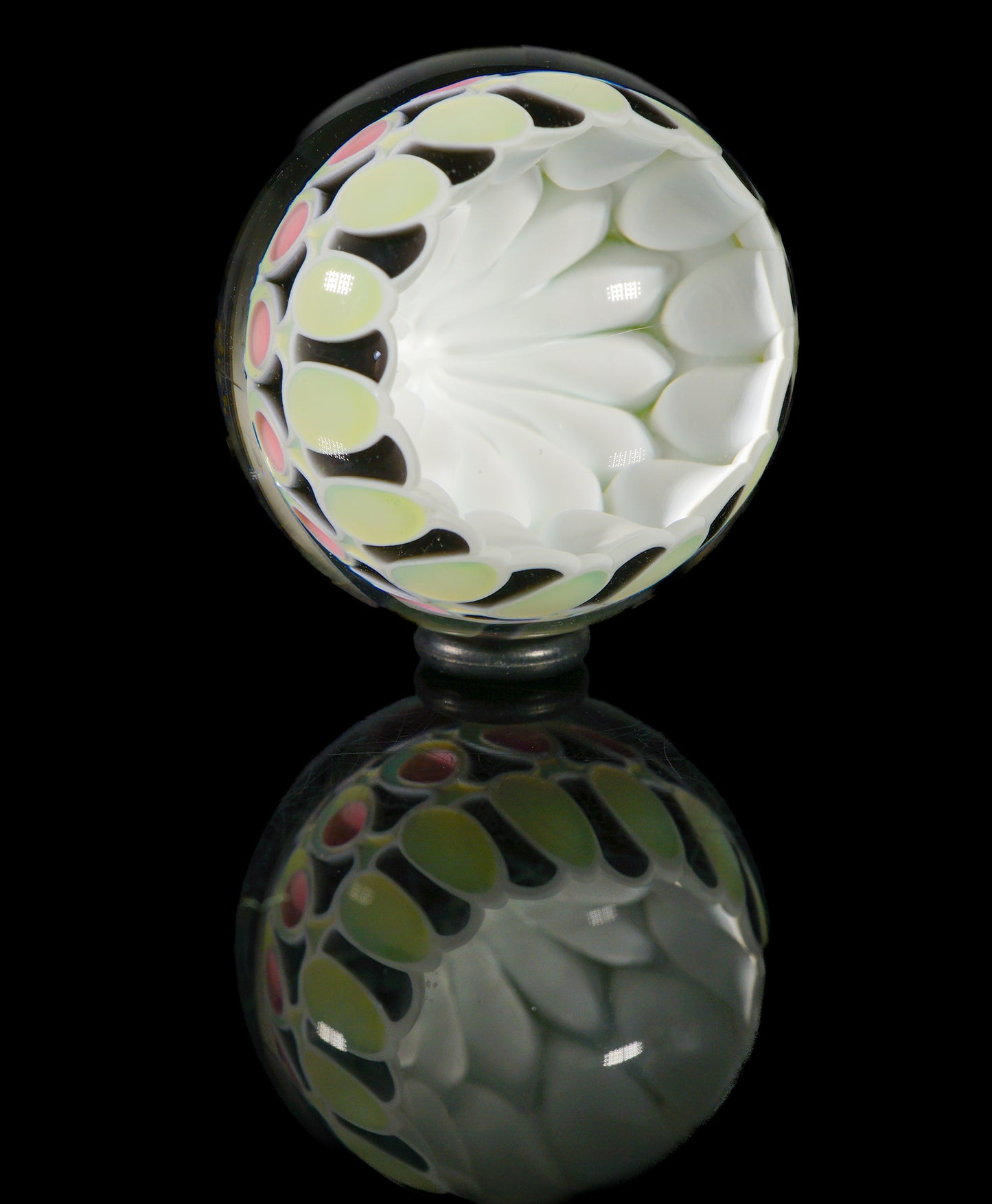 Pink and Green Dotstack Slurper Marble (24mm)