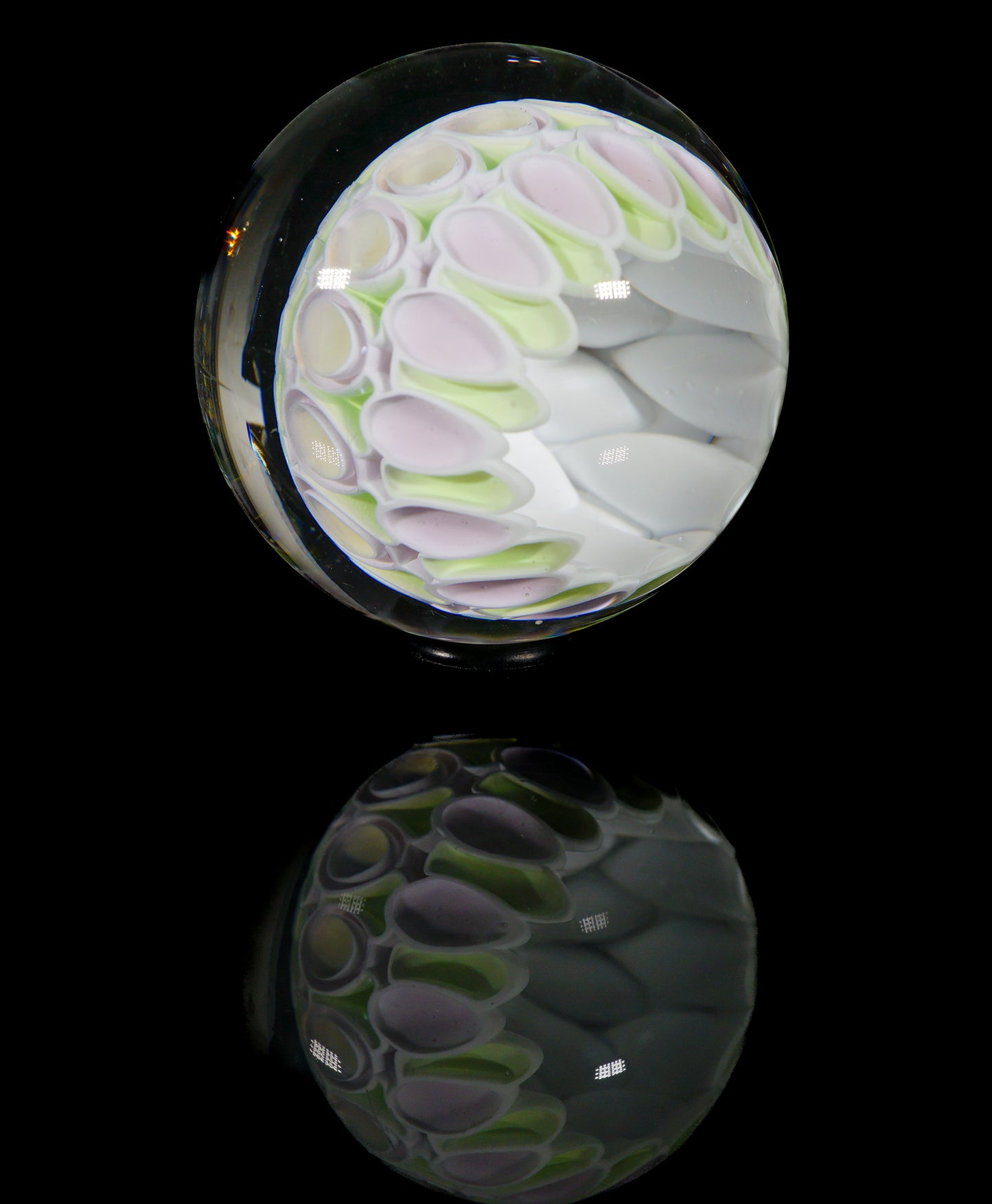 Pastel Purple and Green Dotstack Slurper Marble (25mm)