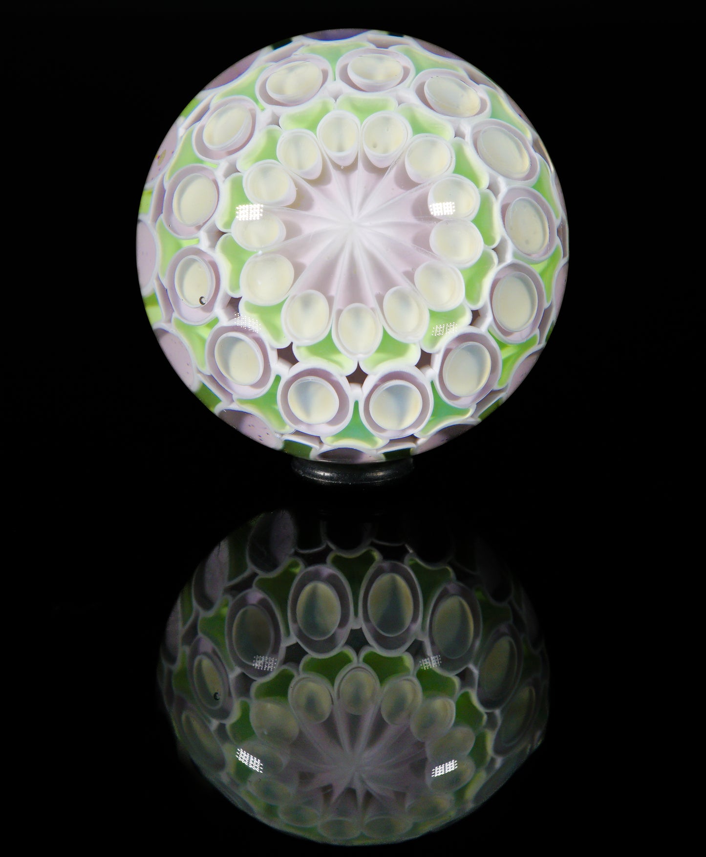 Pastel Purple and Green Dotstack Slurper Marble (25mm)