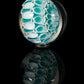 Teal and White Dotstack Slurper Marble (24mm)