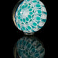 Teal and White Dotstack Slurper Marble (24mm)