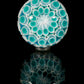 Teal and White Dotstack Slurper Marble (24mm)