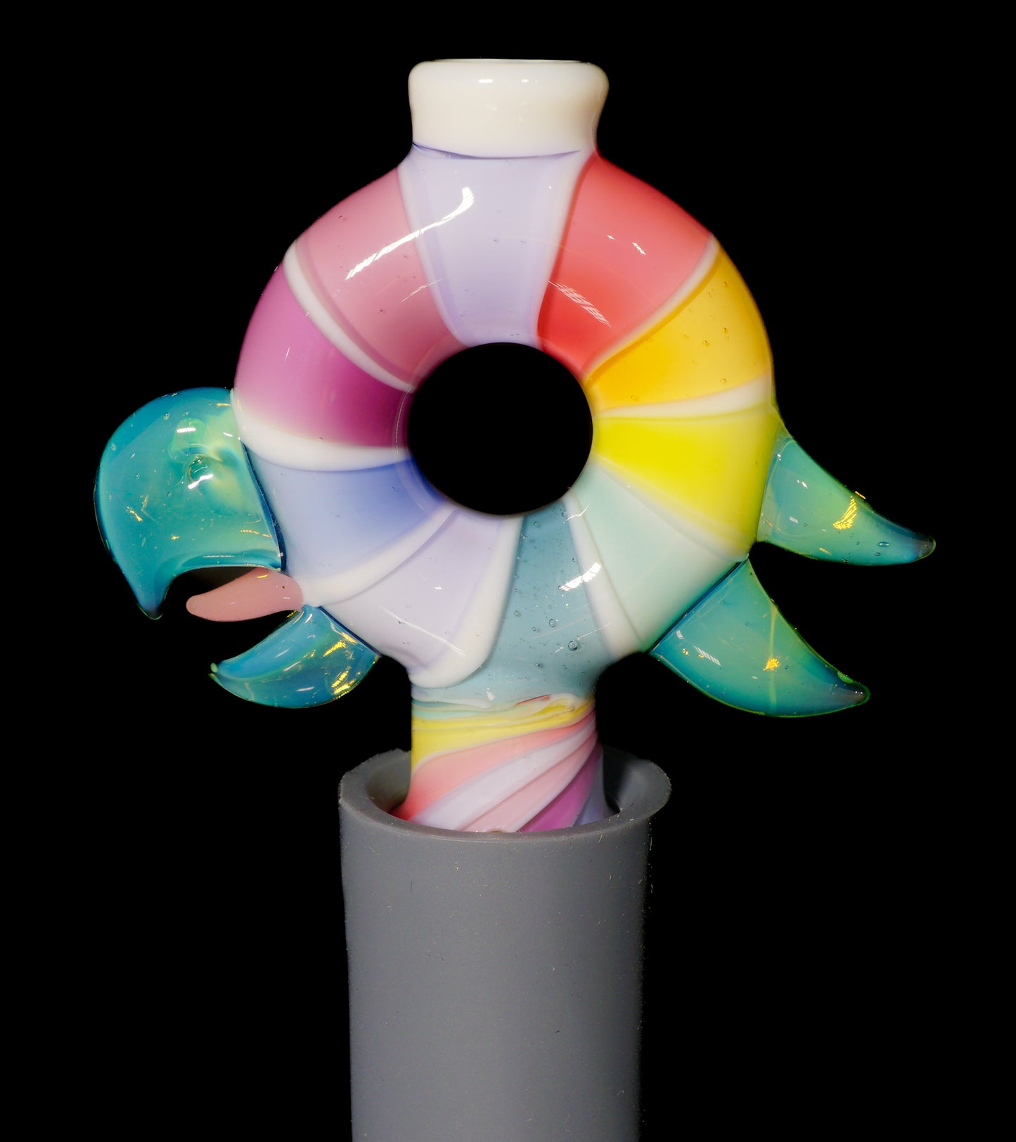 UV Pastel Rainbow Pinwheel Bird Pivot Tip