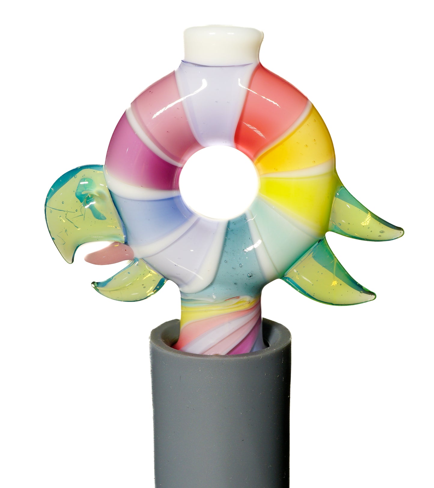 UV Pastel Rainbow Pinwheel Bird Pivot Tip