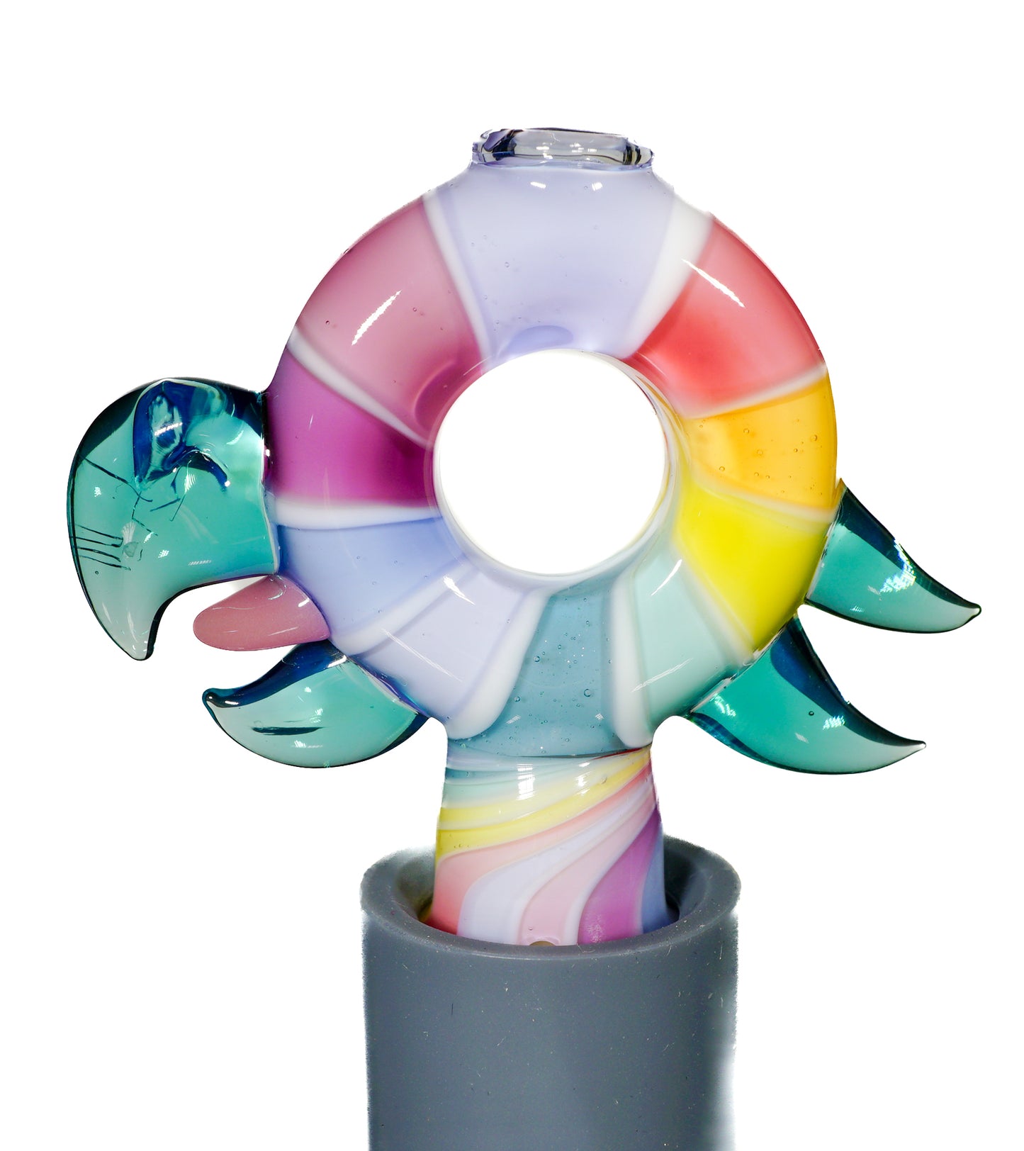 UV Pastel Rainbow Pinwheel Bird Pivot Tip