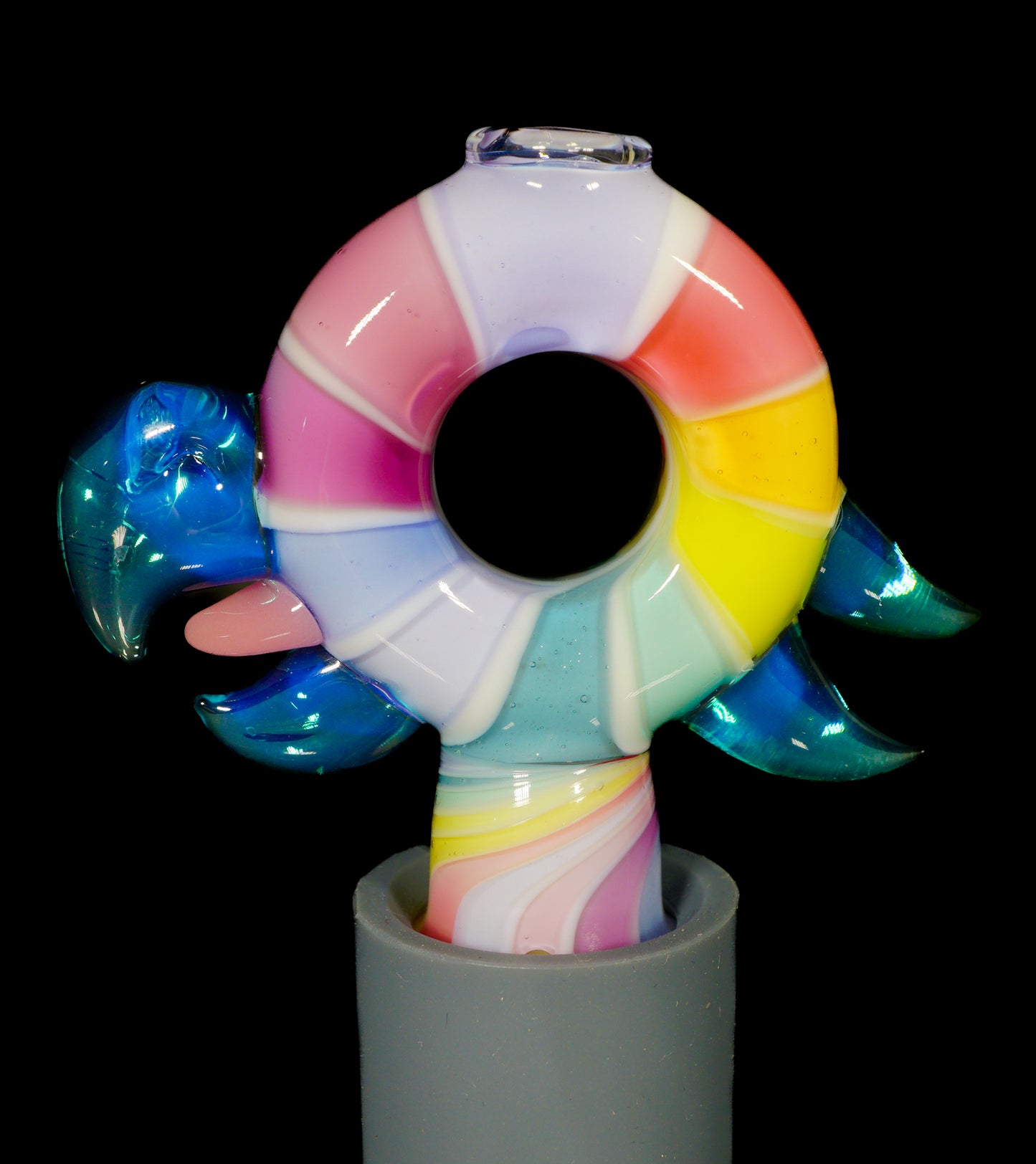 UV Pastel Rainbow Pinwheel Bird Pivot Tip