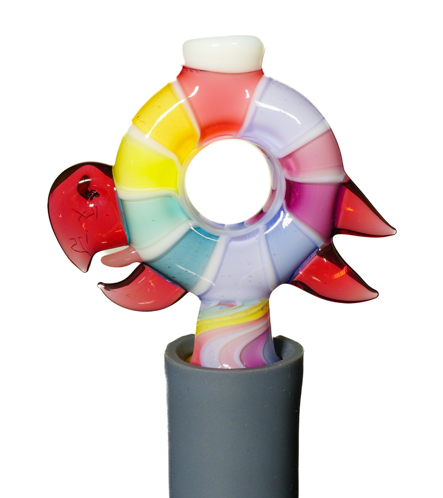 UV Pastel Rainbow Pinwheel Bird Pivot Tip