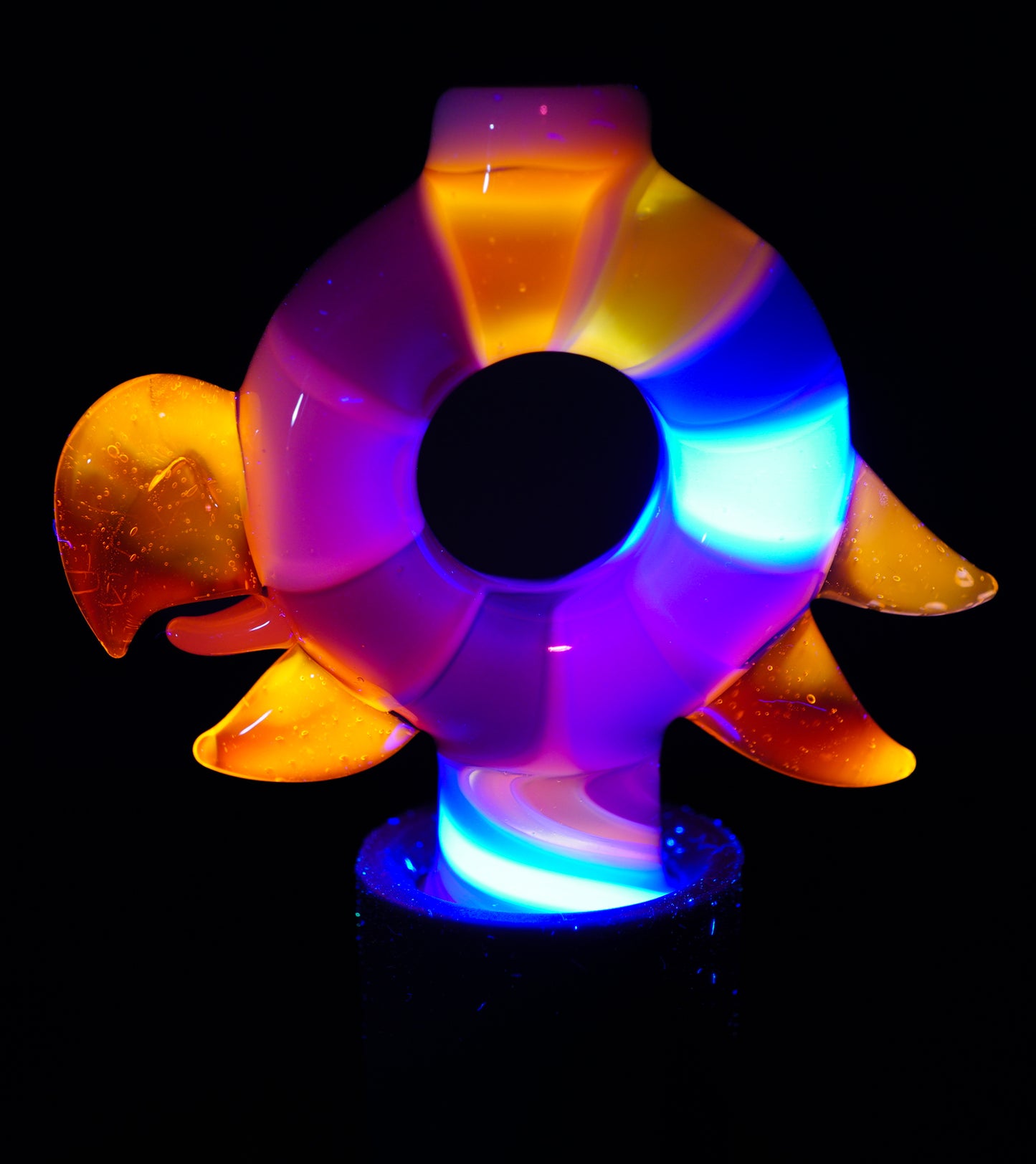 UV Pastel Rainbow Pinwheel Bird Pivot Tip