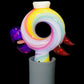 Pastel Rainbow Spiral Bird Pivot Tip