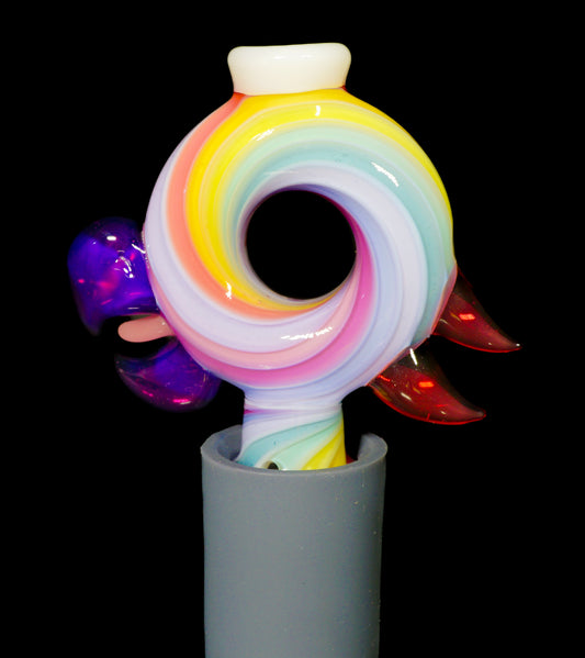 Pastel Rainbow Spiral Bird Pivot Tip