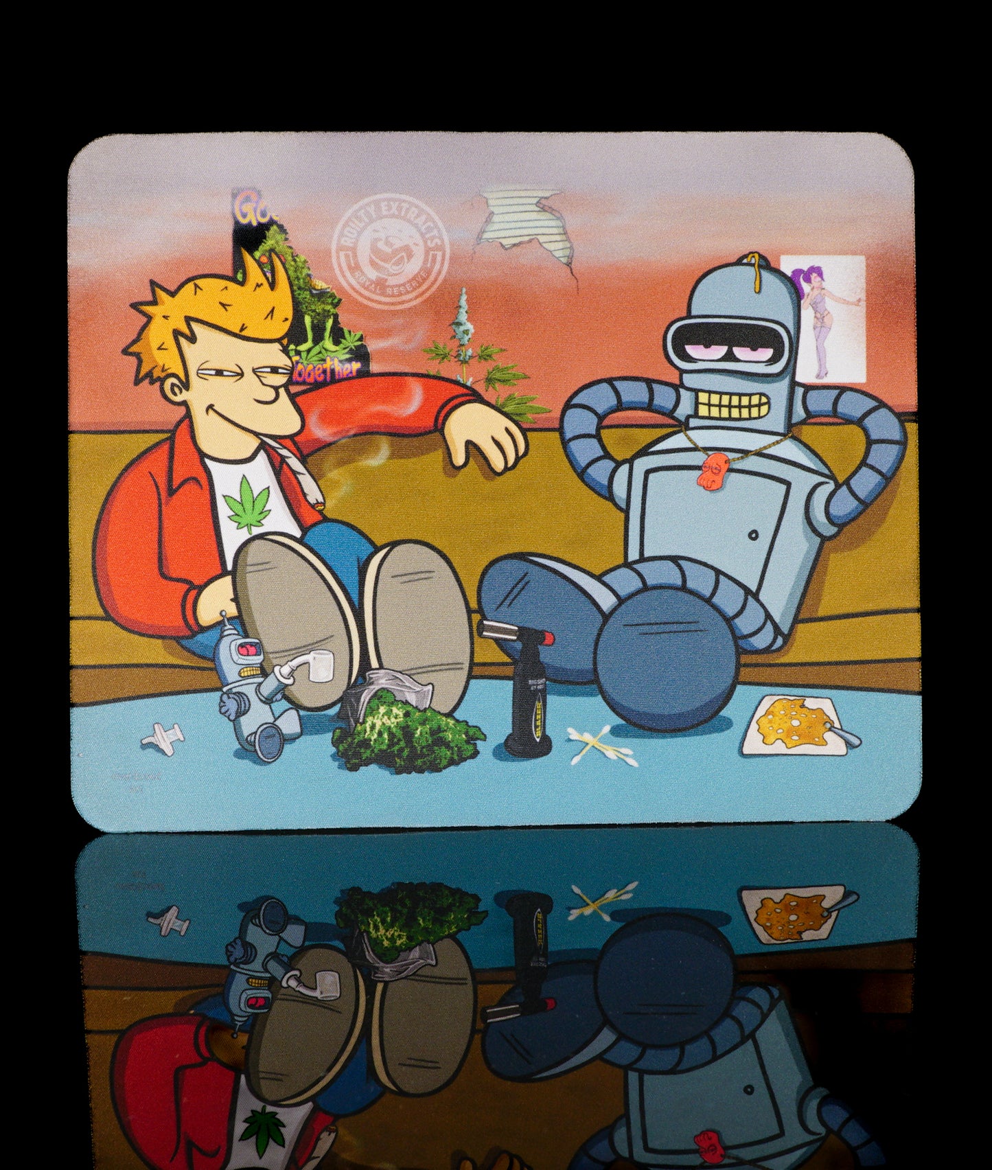 Futurama Fry and Bender Mat