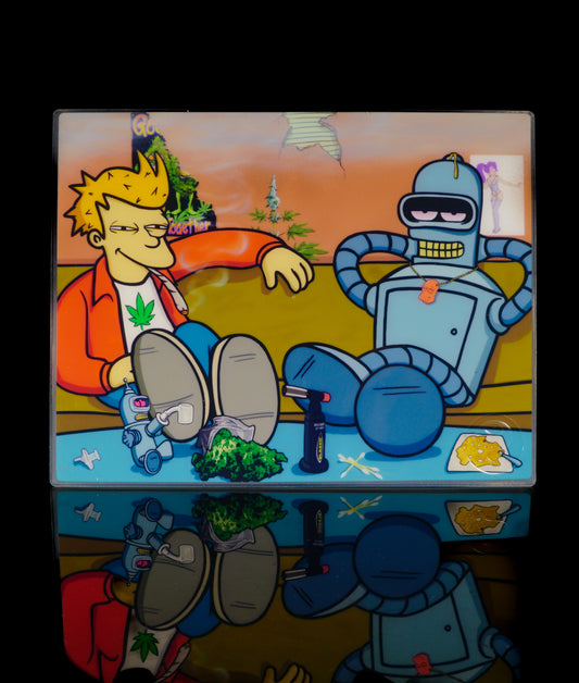 Futurama Fry and Bender Oil Slick