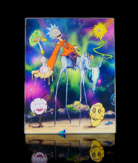 Dali Rick and Morty Oil Slick