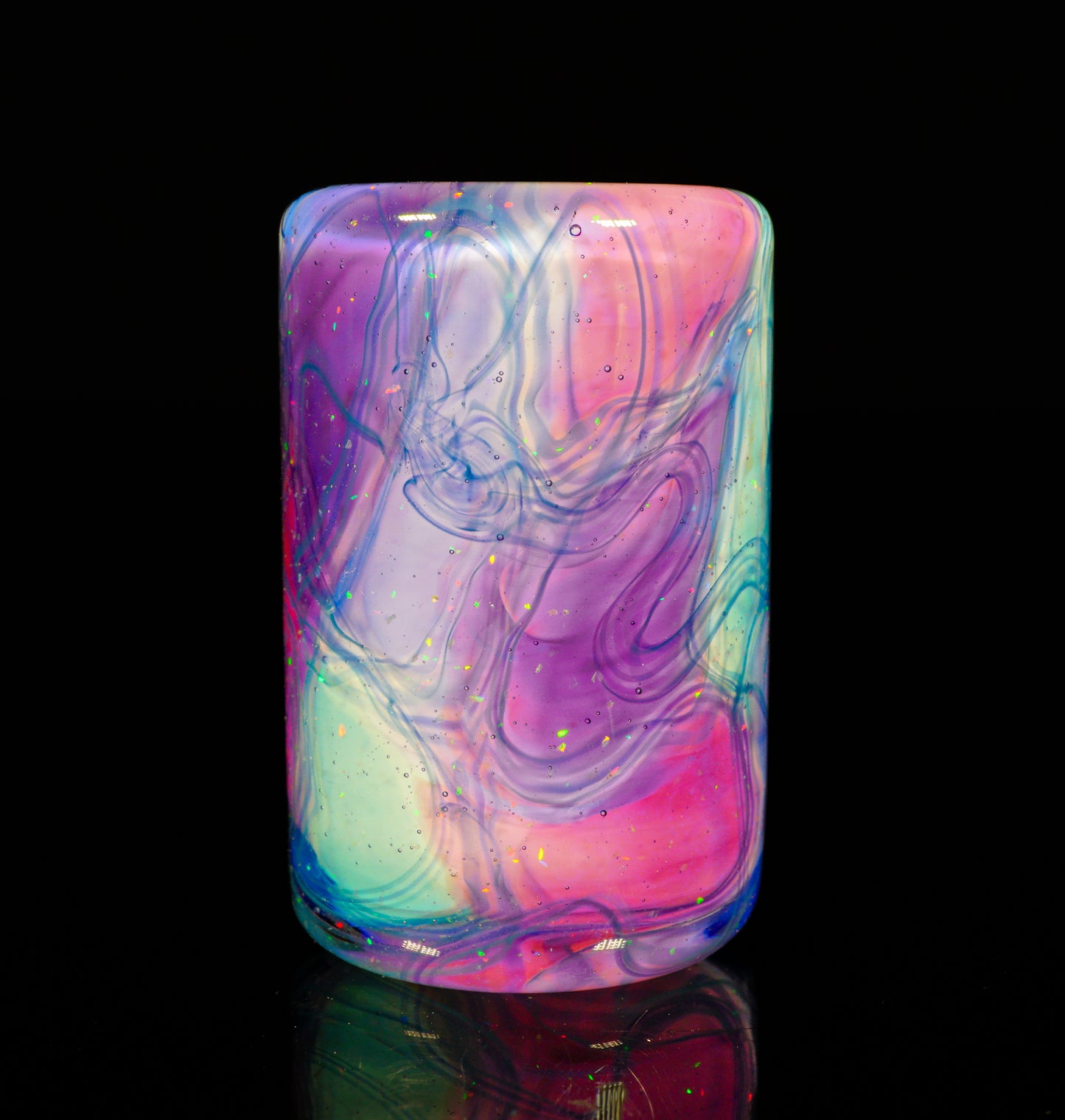 Large UV Scribble Tech Crushed Opal Bead no.2