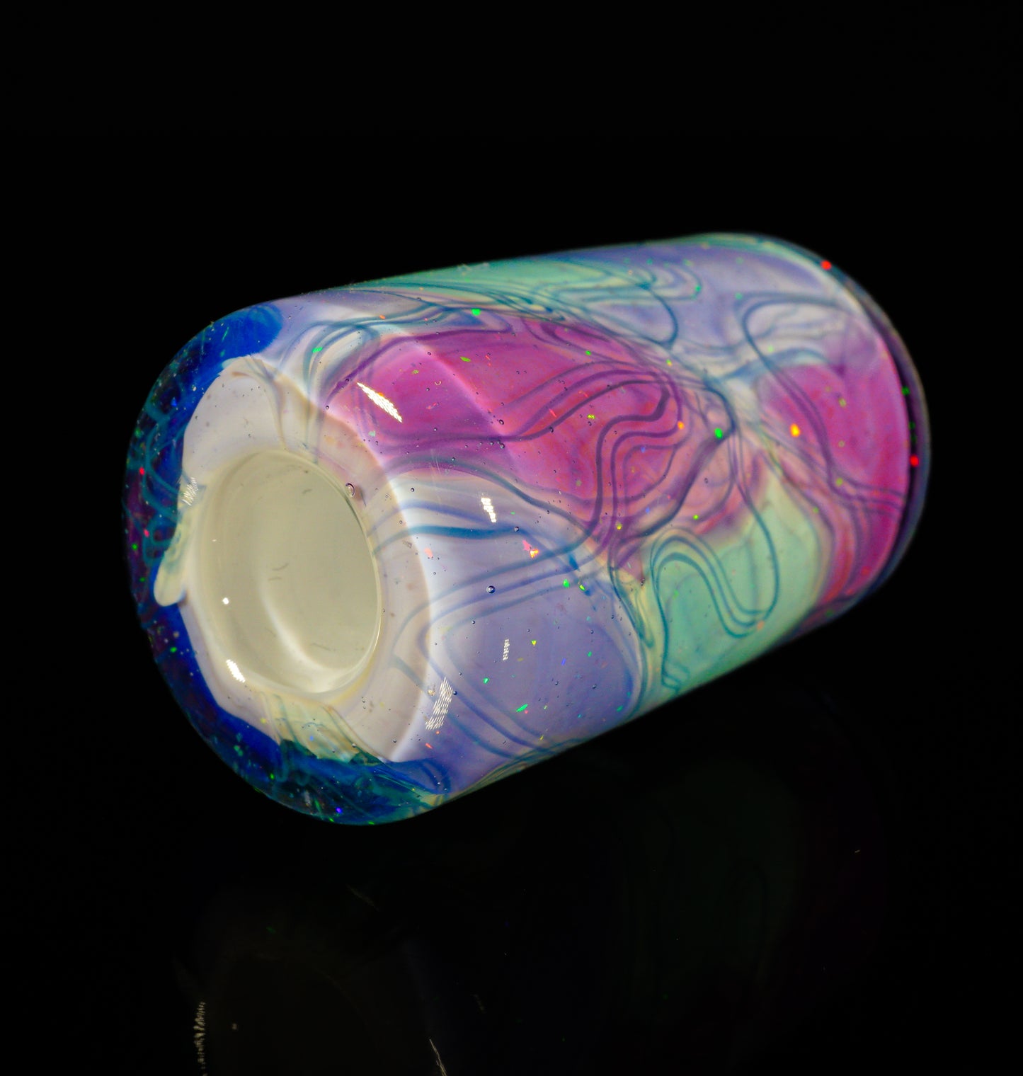 Large UV Scribble Tech Crushed Opal Bead no.1