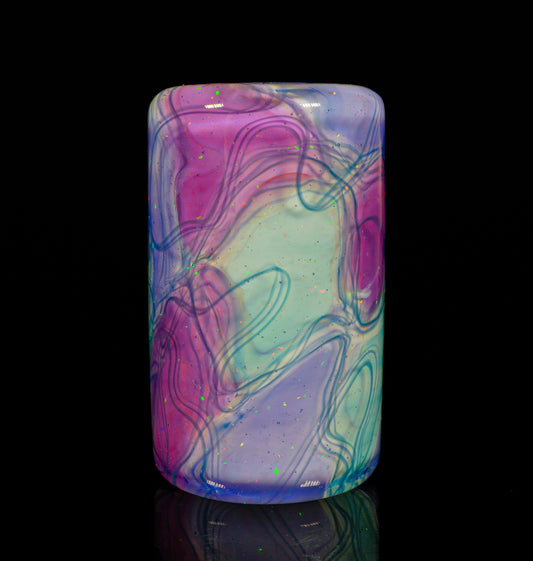 Large UV Scribble Tech Crushed Opal Bead no.1