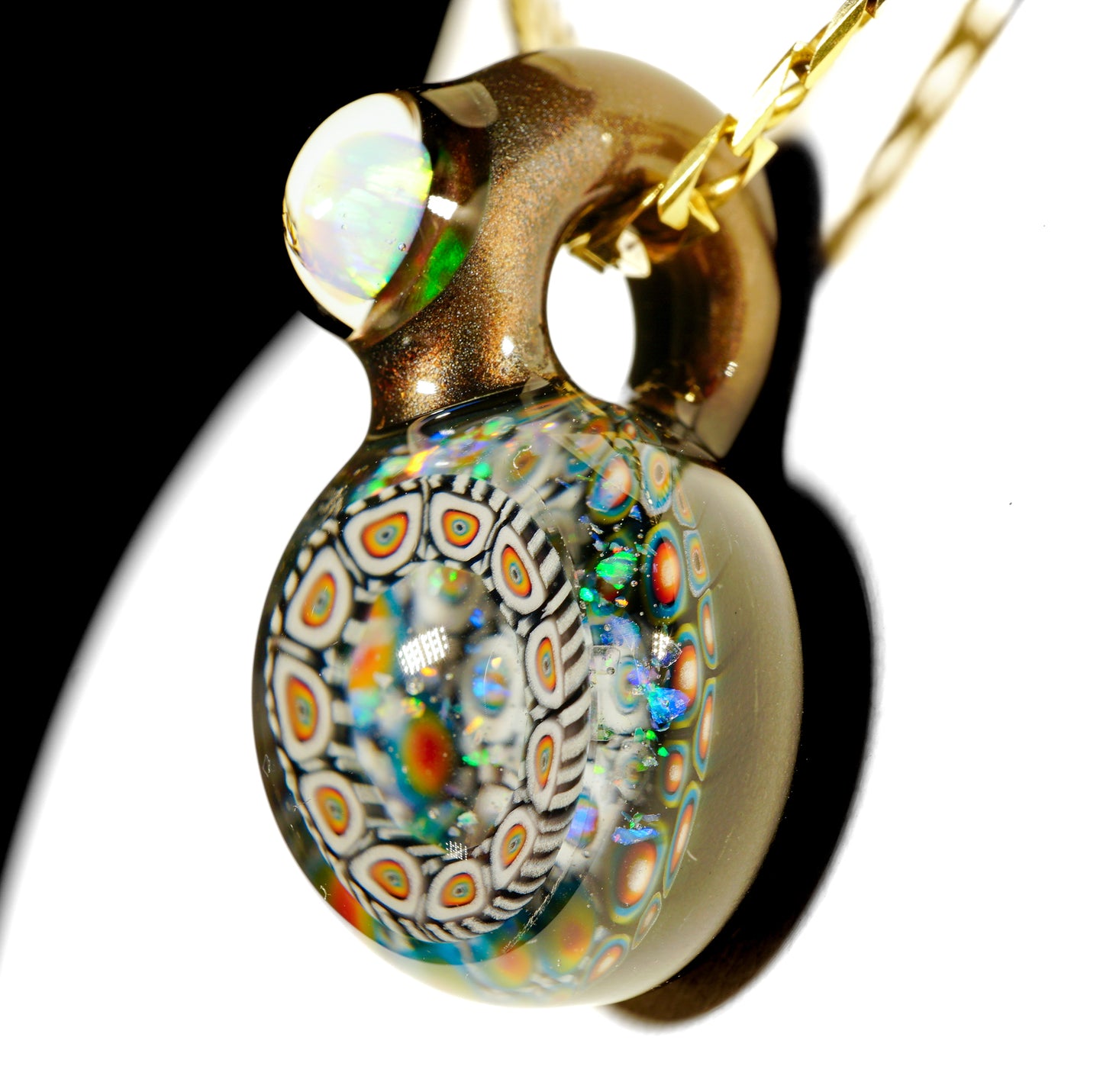 Electrum Crushed Opal Milli Mini Pendant