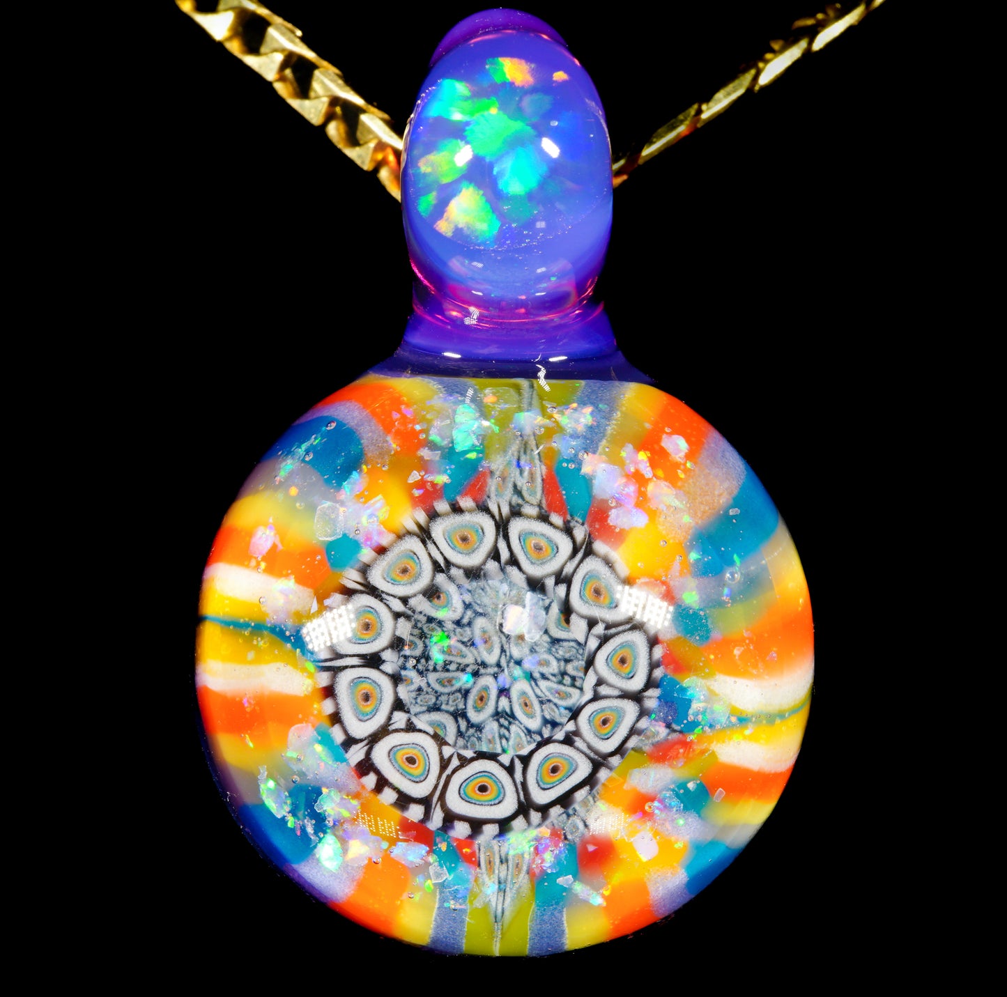 Royal Jelly Crushed Opal Milli Mini Pendant