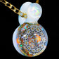 White Satin Crushed Opal Milli Mini Pendant