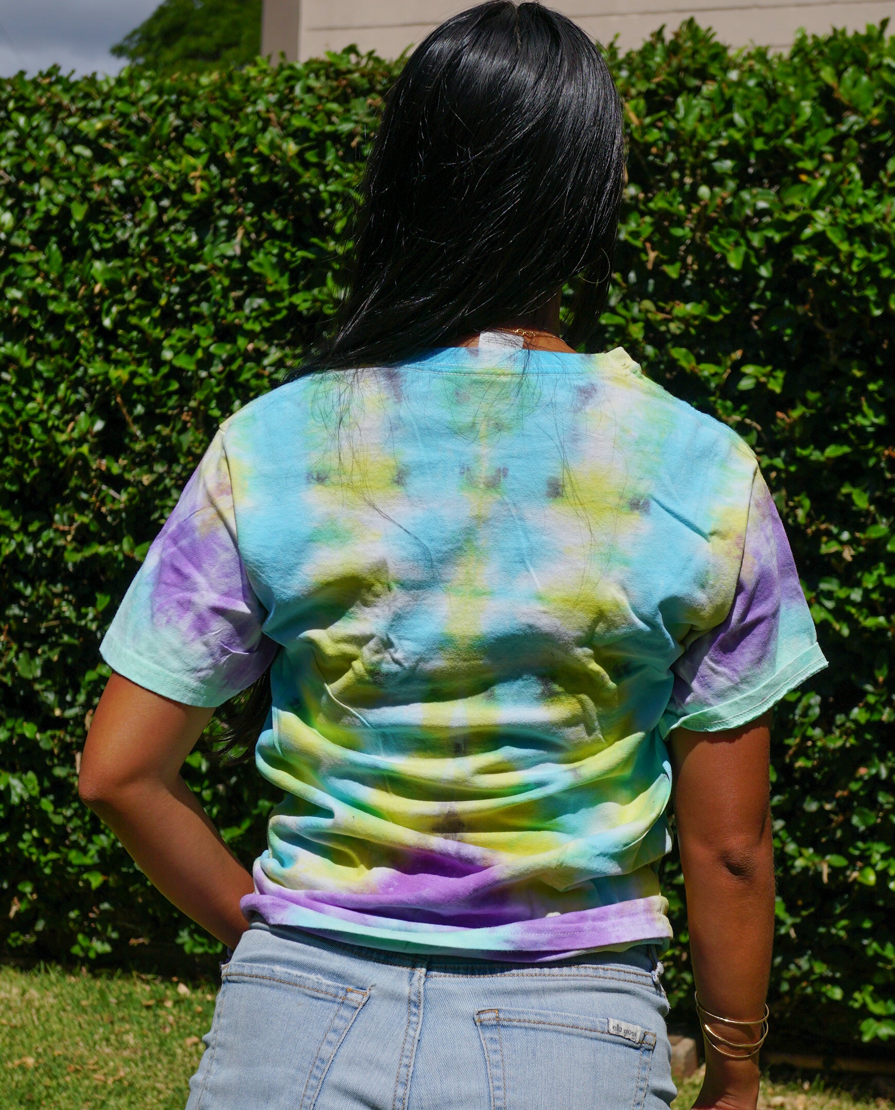 Purple and teal hot sale tie dye shirt